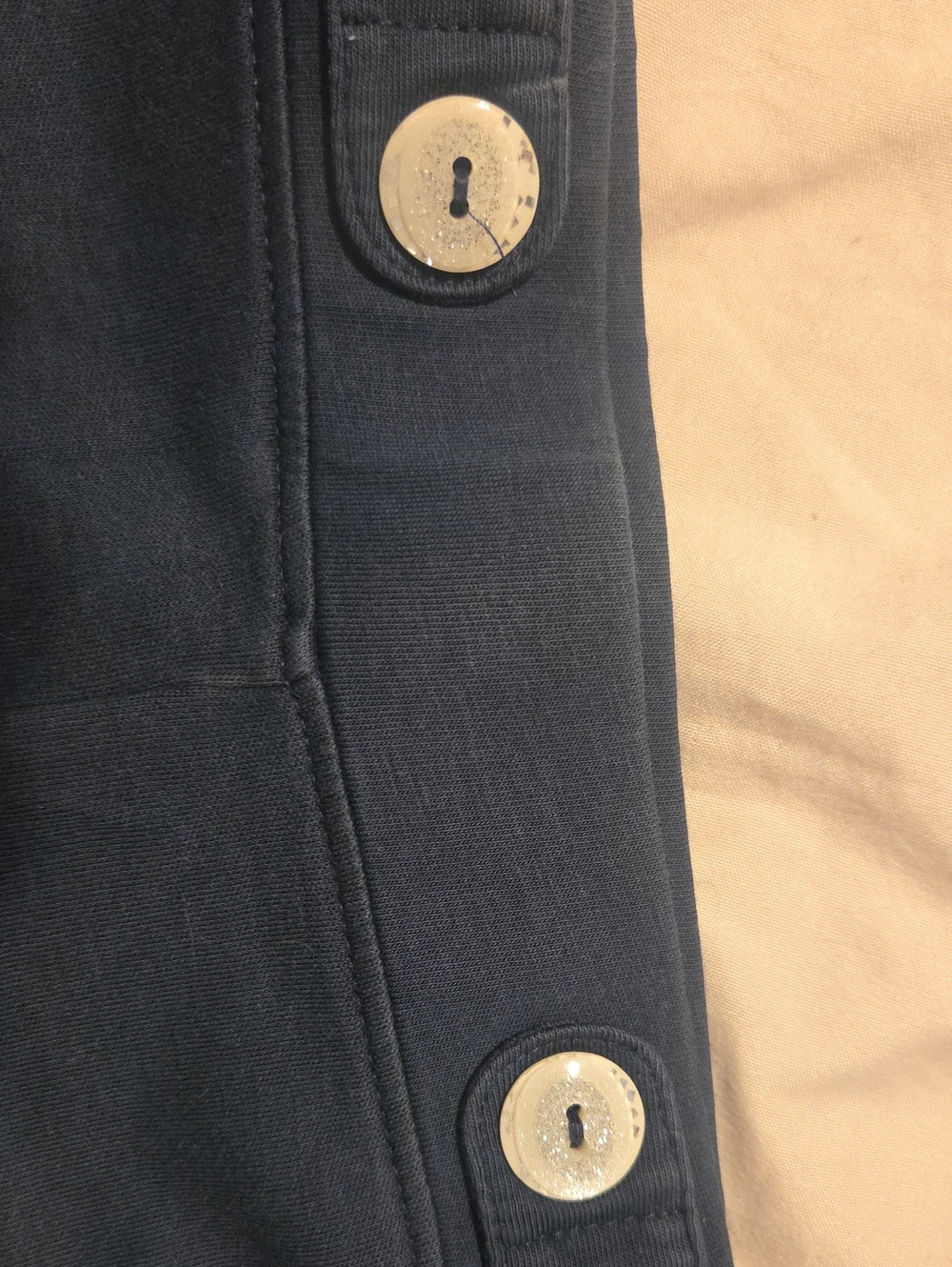 Vintage Matilda Jane Navy Button-Accent Knit Pants - Picture 3 of 3